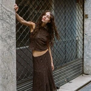 With Jean Maeve Tank and Skirt in Brown